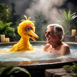 Dick Van Dyke and Big Bird: An Imagined Encounter